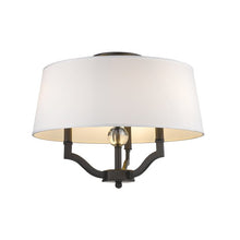 Load image into Gallery viewer, Edmondo 3 - Light 19" Shaded Drum Semi Flush Mount (SB618)