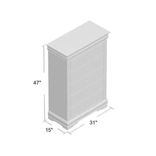 Load image into Gallery viewer, Emily 5 Drawer Chest White