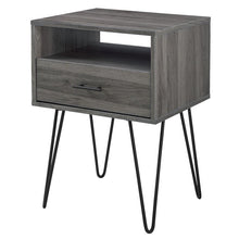 Load image into Gallery viewer, End Table with Storage Gray *AS IS #1809HW