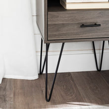 Load image into Gallery viewer, End Table with Storage Gray *AS IS #1809HW