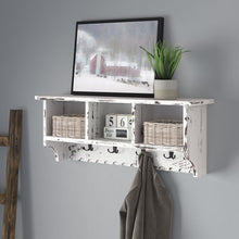 Load image into Gallery viewer, Engleman 4 - Hook Wall Mounted Coat Rack Storage - White (SB1228)