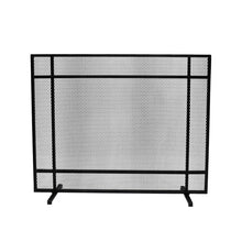 Load image into Gallery viewer, Black Erick 1 Panel Iron Fireplace Screen MR81