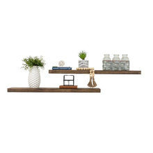 Load image into Gallery viewer, Evonne 2 Piece Pine Solid Wood Floating Shelf (Set of 2) #2342HW