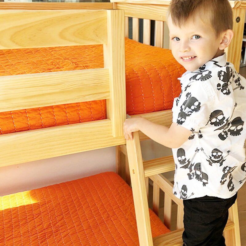 Fairgrove Twin Over Twin Solid Wood Standard Bunk Bed by Harriet