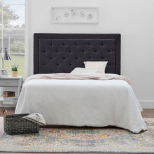 Load image into Gallery viewer, Queen Black Felicienne Upholstered Headboard