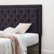 Load image into Gallery viewer, Queen Black Felicienne Upholstered Headboard