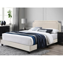 Load image into Gallery viewer, Fredson Upholstered Platform Queen Bed Beige #2259HW