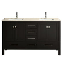 Load image into Gallery viewer, Furlow 60" Double Bathroom Vanity Espresso (base only)