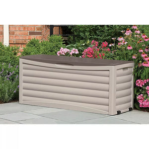 103 Gallon Capacity Resin Outdoor Patio Storage Deck Box, Taupe