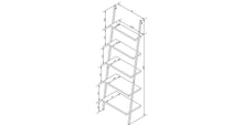 Load image into Gallery viewer, Loring 72" 5 Shelf Leaning Bookcase 2011