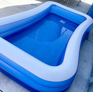 10' X 22" Deluxe Rectangular Family Inflatable Above Ground Pool - Sun Squad™ MRM2741