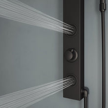 Load image into Gallery viewer, Matte Black Gardenia Retrofit Divert Valve 39.38" Shower Panel with Dual Head (SB1152)