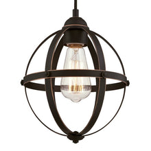 Load image into Gallery viewer, Oil Rubbed Bronze Genna 1 - Light Lantern Globe Pendant (ND193)