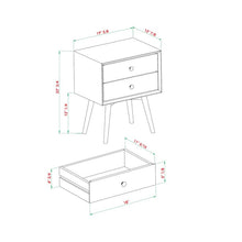 Load image into Gallery viewer, Caramel Gertz 24'' Tall 2 - Drawer Solid Wood Nightstand