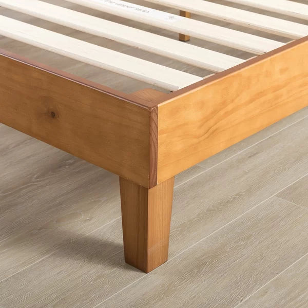 Harney Solid Wood Low Profile Platform Bed queen Salvage Co