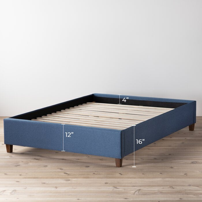 Hateya upholstered low profile outlet platform bed base