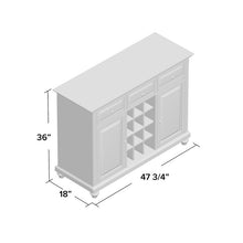 Load image into Gallery viewer, Hedon Black 47.75" Wide 3 Drawer Server (SB1320)