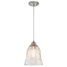 Load image into Gallery viewer, Brushed Nickel Herrod 1 - Light Single Bell Pendant #931HW