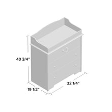 Load image into Gallery viewer, Hirsch Changing Table Dresser Seaside Pine #2139HW