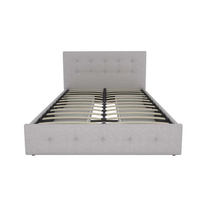 Houchins Tufted Upholstered Low Profile Storage Platform Bed, Queen