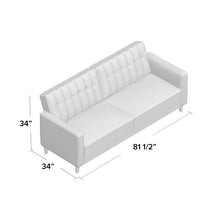 Load image into Gallery viewer, Imani Velvet 81.5" Square Arm Sleeper AS IS