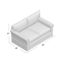 Load image into Gallery viewer, White 65" Rolled Arm Loveseat (461MM)