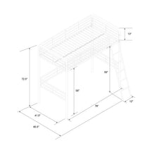 Load image into Gallery viewer, Kent Twin Loft Bed White Twin #2214HW