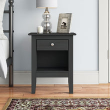 Load image into Gallery viewer, Kissell 1 - Drawer Solid Wood Nightstand Matte Black (221MM)