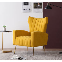 Load image into Gallery viewer, Lauretta Wingback Chair Yellow 2939RR