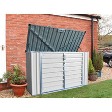 Load image into Gallery viewer, Lean To Garbage 7 ft. W x 3 ft. D Metal Horizontal Storage Shed 3476RR