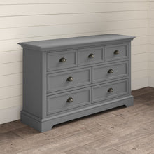 Load image into Gallery viewer, Gray 7 Drawer Double Dresser (457MM)