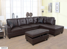 Load image into Gallery viewer, 3 piece Sectional Sofa Set with Ottoman