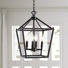 Load image into Gallery viewer, Maggiemae 4 - Light Lantern Geometric Chandelier Oil Rubbed Bronze #1278HW