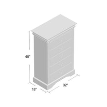 Load image into Gallery viewer, Mease 5 Drawer Chest White