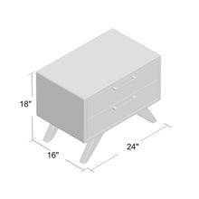 Load image into Gallery viewer, Gray Wash Merrinda 2 Drawer Nightstand (SB473)