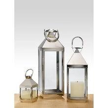 Load image into Gallery viewer, 8" H x 4" W x 4" D Metal Lantern