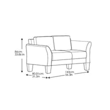 Load image into Gallery viewer, Celestia Microfiber / Microsuede 56.3" Flared Arms Loveseat Coffee 3338RR