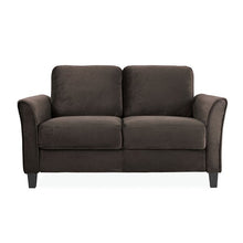 Load image into Gallery viewer, Celestia Microfiber / Microsuede 56.3" Flared Arms Loveseat Coffee 3338RR