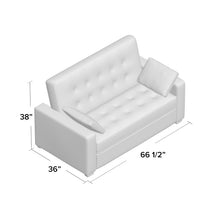 Load image into Gallery viewer, Evan Microfiber/Microsuede 66.5" Square Arm Sleeper Gray AS IS