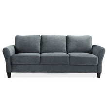 Load image into Gallery viewer, Celestia Microfiber / Microsuede 78.75" Flared Arm Sofa Dark Gray #906HW