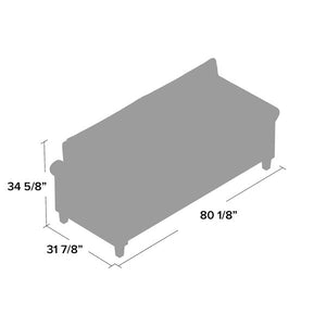 Tenny  Microfiber  80.1" Round Arm Sofa Charcoal 3341RR