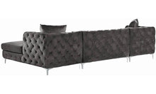Load image into Gallery viewer, Miranda 127" Velvet Reversible Sectional Gray (3527RR-3 Boxes)