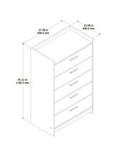 Load image into Gallery viewer, Nowell 5 Drawer Chest (AS IS) in Frost White MR43