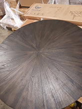 Load image into Gallery viewer, Round Coffee Table Solid Rustic Black Wood Tabletop