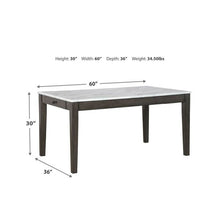 Load image into Gallery viewer, Papak Marble Top Dining Table Gray/Brown 3330RR
