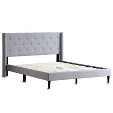 Load image into Gallery viewer, Petersen Tufted Low Profile Platform Bed King Stone 3350RR