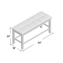 Load image into Gallery viewer, Plainview Faux Leather Bench Gray(2453RR)