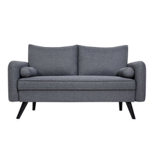 Load image into Gallery viewer, Risinger Velvet 59.06'' Wide Round Arm Loveseat (AP557)