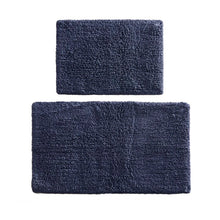 Load image into Gallery viewer, (2) Slip Free Solid Tufted Bathroom Rug Sets in Blue #9454
