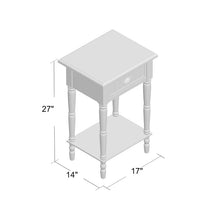 Load image into Gallery viewer, Antique White Rosas 1 - Drawer Nightstand #1251HW